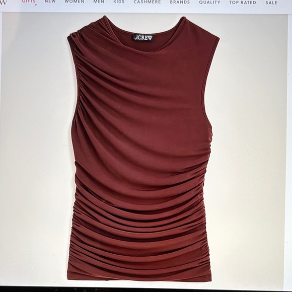 NWT Bundle of 2 Black & Brown J. Crew Black Ruched Tank Top - Picture 2 of 4